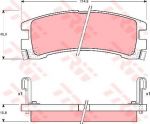 TRW GDB1018 Колодки тормозные диск. зад. NISSAN Terrano I/II (WD21/R20) 2,4-3,0L ->01/02 4406032G85 (4406032G86)