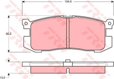 TRW GDB1025 Колодки диск. Probe, 626 IV 2,0D/2,0 92-97 3395842 (GJY72648Z9A)