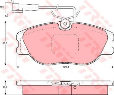 TRW GDB1058 Тормозные колодки ALFA 155/FIAT COUPE (9941872)