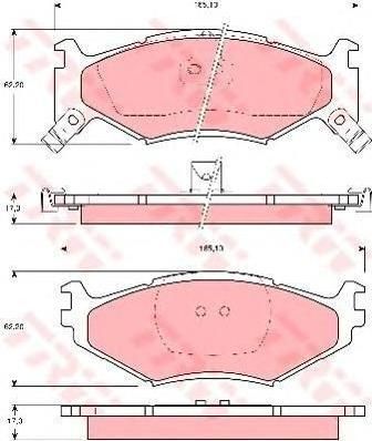 TRW GDB1157 Колодки торм. CHRYSLER VOYAGER R15/16 перед.к-т