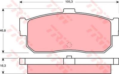 TRW GDB1172 Колодки тормозные задние NISSAN ALMERA 95- MAXIMA 95- PRIMERA 90-98 SUNNY 87-95 (440605M490)