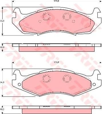 TRW GDB1207 комплект тормозных колодок, дисковый тормоз на JEEP CHEROKEE (XJ)