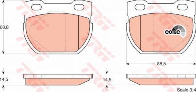 TRW GDB1209 Колодки тормозные зад. LR Defender 90-> (SFP000280)