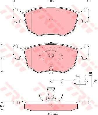 TRW GDB1213 Колодки диск. Mondeo 09.94-09.00 6877835 (571851J)