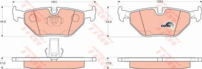 TRW GDB1265 Колодки задние E39 95-02 (34211163395)