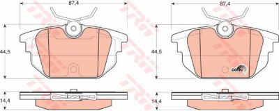 TRW GDB1333 Колодки тормозные ALFA ROMEO 145/146/155/FIAT MAREA/PUNTO/TEMPRA/TIPO задние (571979)