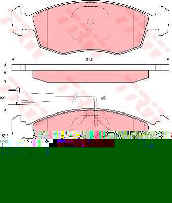 TRW GDB1341 Колодки диск. Palio 1,2 1,6 1,9 96-> 9947954 (573094)