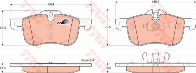 TRW GDB1374 Колодки передние ROVER 75 (GBP90342AF)