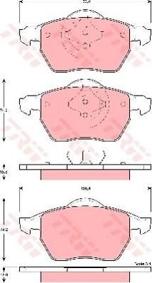 TRW GDB1429 Колодки диск. V70/S70 272370 (573052J)