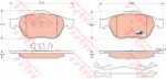 TRW GDB1468 Колодки тормозные передние RENAULT ESPASE 02- LAGUNA II 01- SCENIC 03- (77 01 209 809)