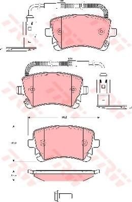 TRW GDB1508 Колодки торм.зад./дат.