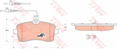 TRW GDB1594 Колодки передние PEUGEOT 407 04-> (425347)