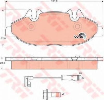 TRW GDB1600 Колодки передние MB W639 (VITO) (4216110)