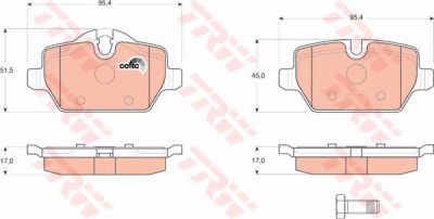 TRW GDB1612 Колодки задние 1 (E87) 3 (90) (34216788183)