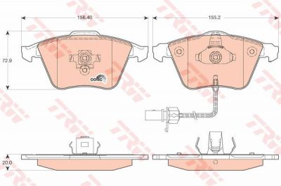 TRW GDB1617 Колодки передние AD A4/A6/A8 (4F0698151D)