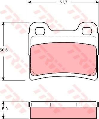 TRW GDB1639 Колодки торм. зад. FORD ESCORT 95-00 (7114005)