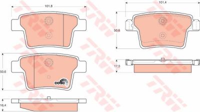 TRW GDB1665 Колодки задние Ford Mondeo III 1.8/2.0L 00-> 04 (1522073)