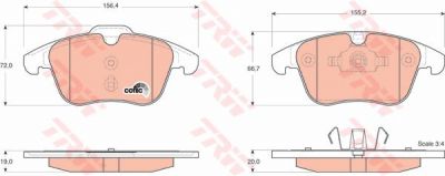 TRW GDB1683 Колодки передние FORD/ VOLVO / LAND ROVER (1458247)