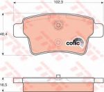 TRW GDB1692 Колодки задние CITROEN C4 PICASSO 06- (425371)