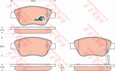 TRW GDB1700 Колодки передние OPEL Corsa D (1605359)