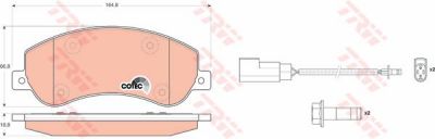 TRW GDB1724 Колодки передние FORD Transit 2006-> (1488962)