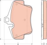 TRW GDB1758 Колодки тормозные PORSCHE 911 01-/BOXSTER 06-/CAYMAN 04- задние (99735294800)