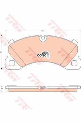 TRW GDB1774 Колодки передние PORSCHE Cayenne/VW Touareg /Type Brembo (7L0698151N)