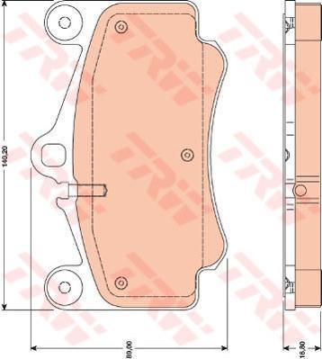 TRW GDB1778 Колодки тормозные PORSCHE 911 3.6-3.8 03- передние