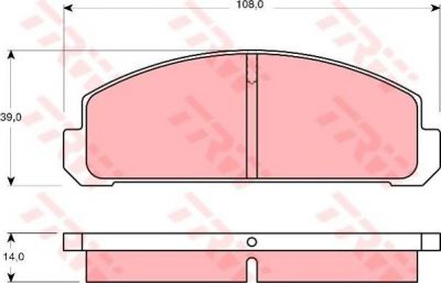 TRW GDB178 комплект тормозных колодок, дисковый тормоз на MAZDA 323 I (FA)