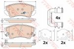 TRW GDB1783 Колодки передние OPEL Insignia (1605434)