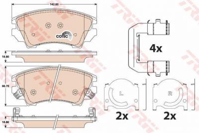 TRW GDB1783 Колодки передние OPEL Insignia (1605434)