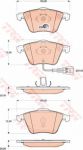 TRW GDB1809 Колодки тормозные перед. VAG A3/Golf V/Passat B6 1,4-3,6L 04-> (1K0698151B)
