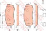 TRW GDB1820 Колодки тормозные CITROEN C8/PEUGEOT 807 2.0D-2.2D 06- передние