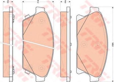TRW GDB1847 Колодки передние CHEVROLET Cruze/OPEL Astra J all 08->/Zafira 12-> (13301234)