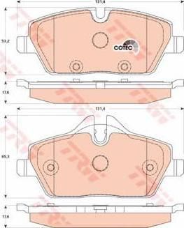 TRW GDB1870 Колодки тормозные перед. E87 MINI (R56) 04-> (34116772892)