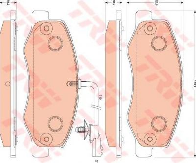 TRW GDB1885 Колодки тормозные дисковые OPEL MOVANO/RENAULT MASTER 10- задние (сдвоен.шины) (440600866R)