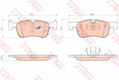 TRW GDB1935 Колодки передние 1-Serie (F21/F20) 2011-> (34116850567)