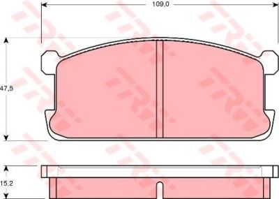 TRW GDB194 комплект тормозных колодок, дисковый тормоз на MITSUBISHI GALANT II Station Wagon (A16_V)