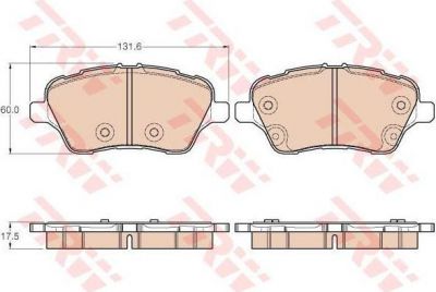 TRW GDB1959 Колодки тормозные пер. FORD (Europe) Fiesta 11/12>
