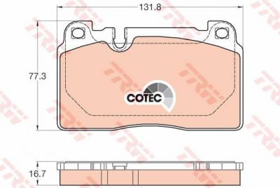 TRW GDB2022 Колодки тормозные AUDI Q5 13- передние