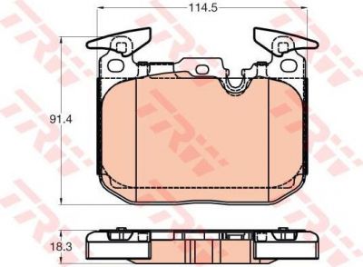 TRW GDB2031 колодки торм.пер. 3/4er/3GT/4GC 11- (спорт.)