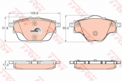 TRW GDB2034 колодки торм.зад. Citroen C4 Picasso 13- 290мм