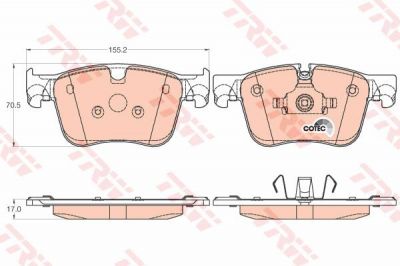 TRW GDB2035 GDB2035_колодки дисковые п.! Peugeot, Citroen C4 Picasso 1.6/1.6HDi 13>