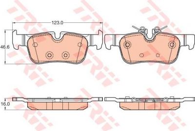 TRW GDB2063 Колодки тормозные 2 F45 14-/X1 F48 15- задние