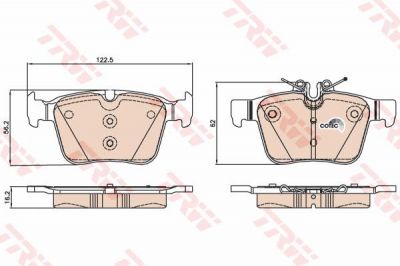 TRW GDB2071 Колодки задние MERCEDES W205 1.8-2.2 12/13- GDB2071