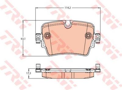 TRW GDB2095 Колодки задние JAGUAR F-TYPE 2013- GDB2095