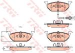 TRW GDB2108 комплект тормозных колодок, дисковый тормоз на SKODA OCTAVIA Combi (1U5)