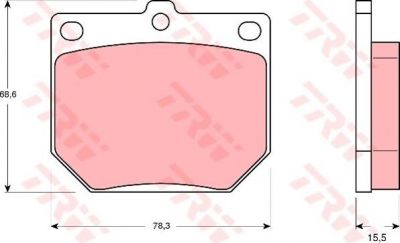 TRW GDB232 комплект тормозных колодок, дисковый тормоз на TOYOTA CORONA Наклонная задняя часть (_T13_)