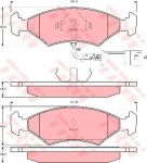 TRW GDB238 Колодки тормозные перед. Ford Fiesta, Sierra (F) 81-95 1079919 (571291)