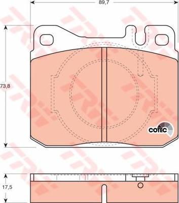 TRW GDB264 Колодки передние MB W123/126 (4205920)